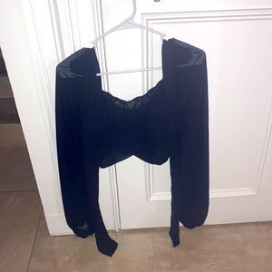 Black Crop Top XL From Shein